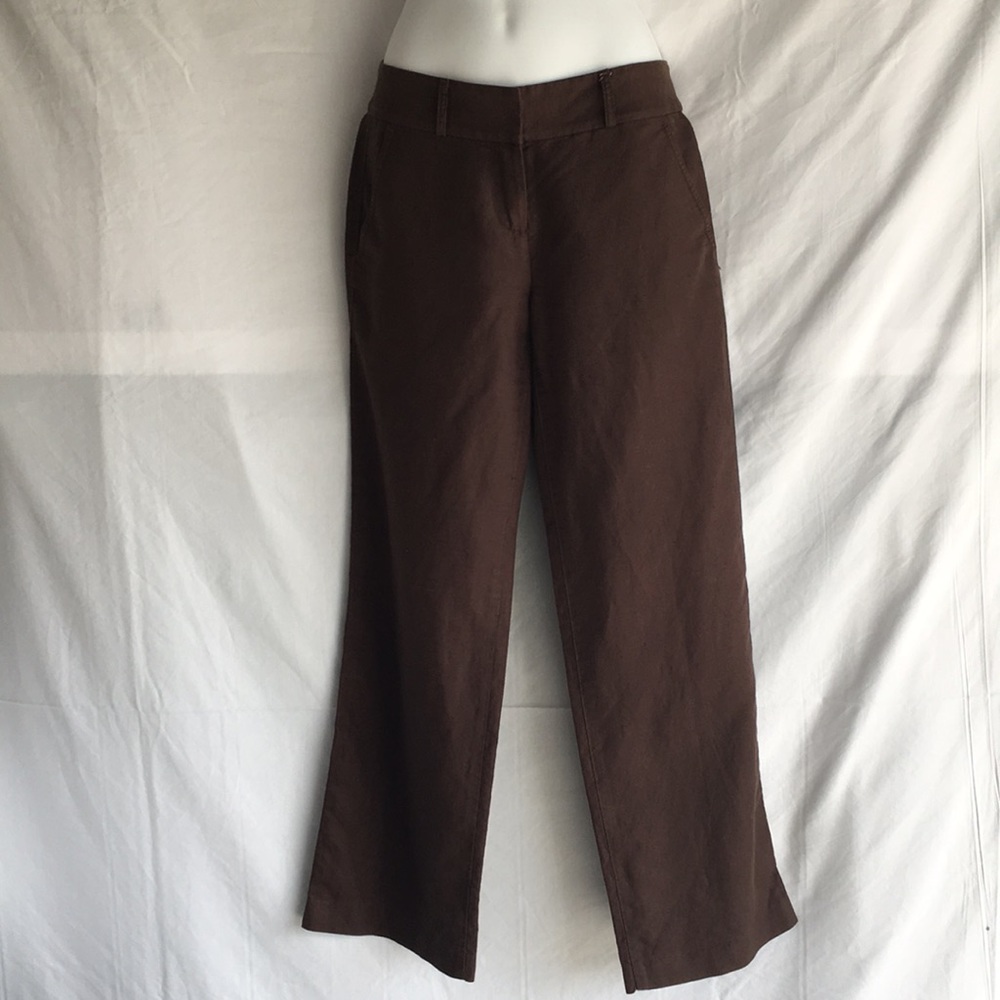 J crew brown linen blend pants SZ OP